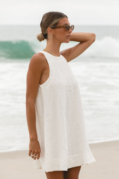 Toulouse Linen Mini Baby Doll Dress
